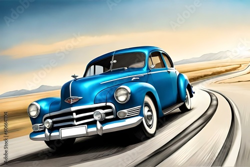 Colorful Classic Style Vintage Car © TheGamifiedTV