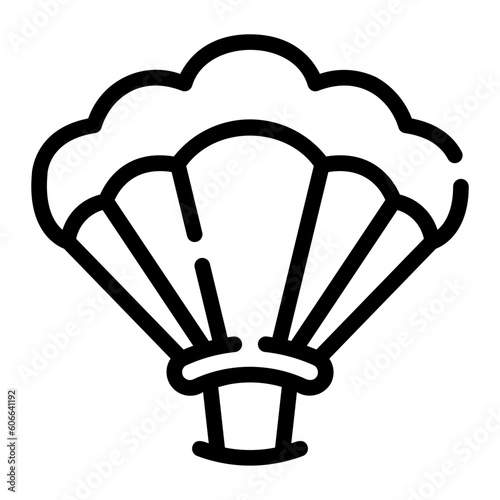 paragliding Line Icon