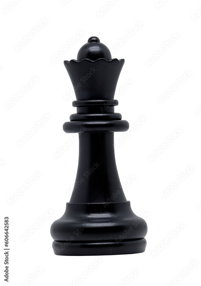 Black queen chess piece on transparent background Black queen chess piece on transparent background