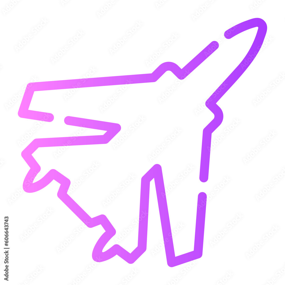 jet Line Gradient Icon jet Line Gradient Icon