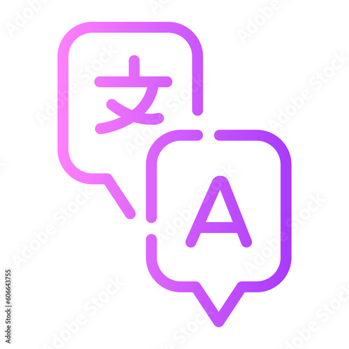languages Line Gradient Icon
