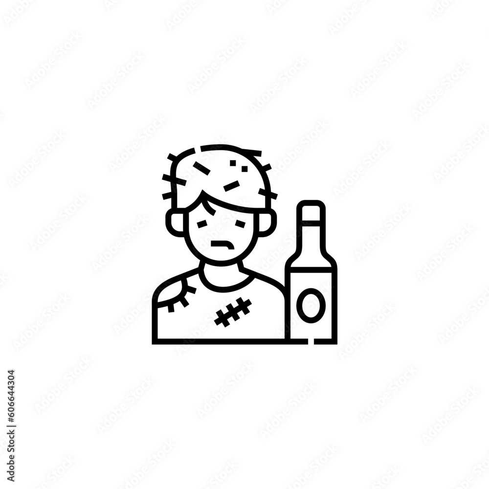 alcohol icon vector graphic with colors