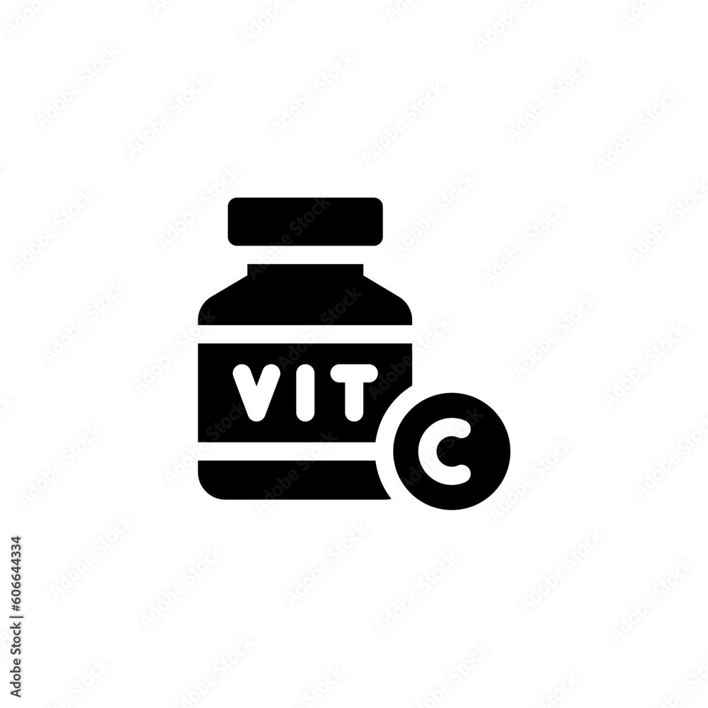 Fotografie vitamin c icon vector graphic with colors