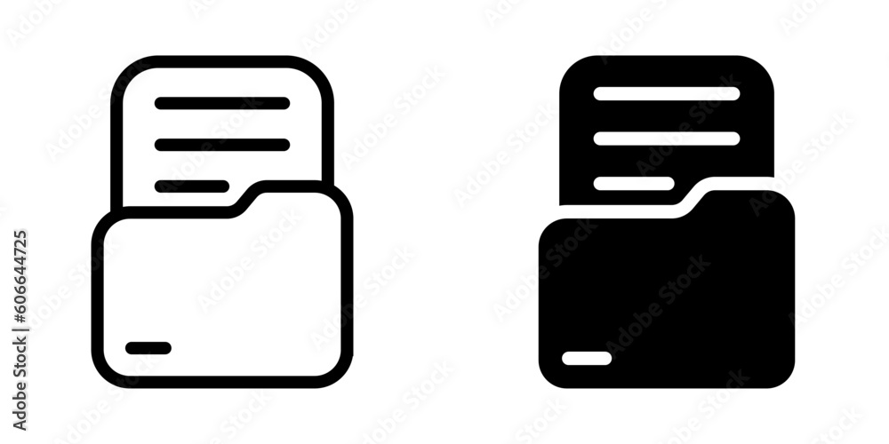 Folder icon. sign for mobile concept and web design. vector illustration