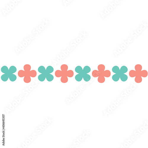 Digital png illustration of row of red and green flowers on transparent background