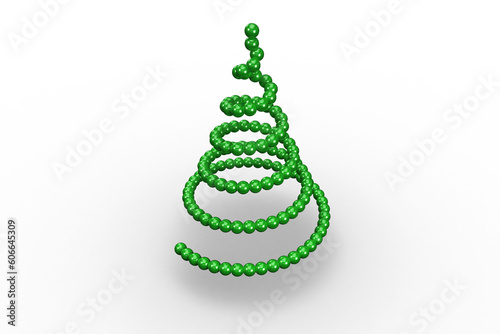 Digital png photo of green christmas tree at shopping bags on transparent background