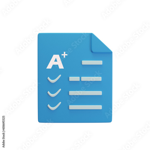 Icon 3D Rendering. Document, folder icon isolated on white © NurHand