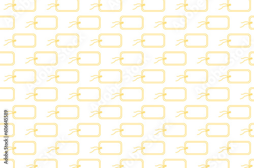 Digital png illustration of yellow gift tags pattern with copy space on transparent background