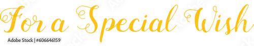 Digital png text of for a special wish words on transparent background