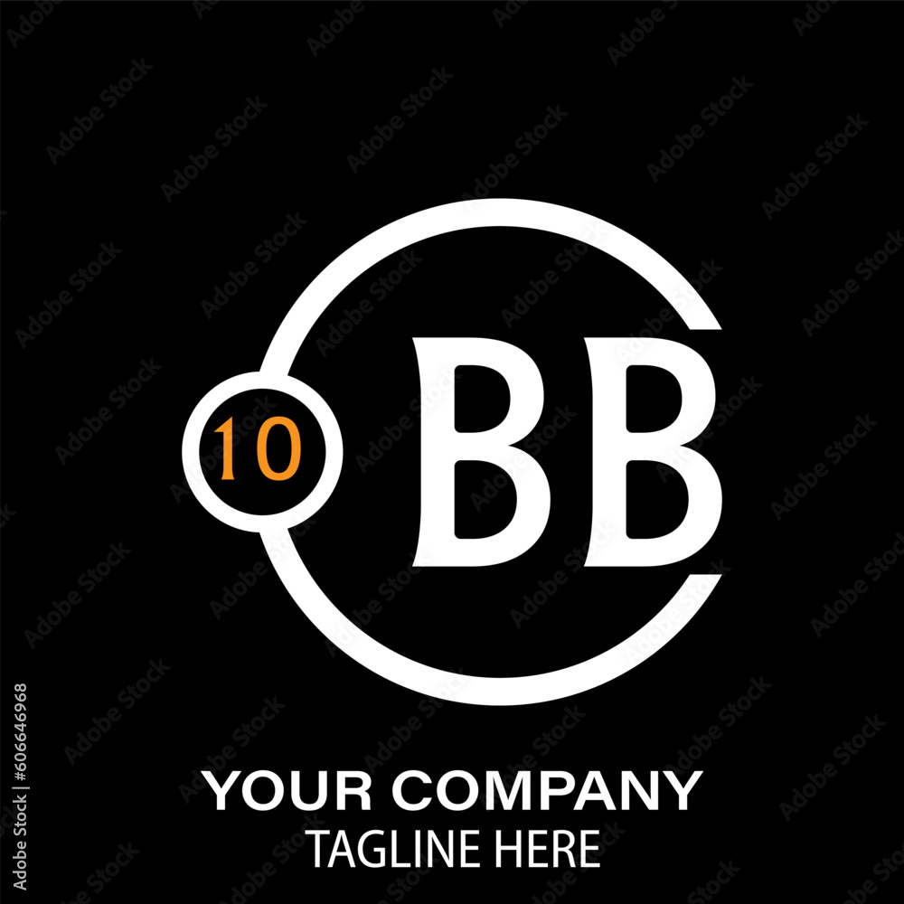 Bb Letter Logo design. black background. Bb Letter Logo Circular Concept. Logo circle modern abstract. Bb Letter Logo design. black background. Bb Letter Logo Circular Concept. Logo circle modern abstract.