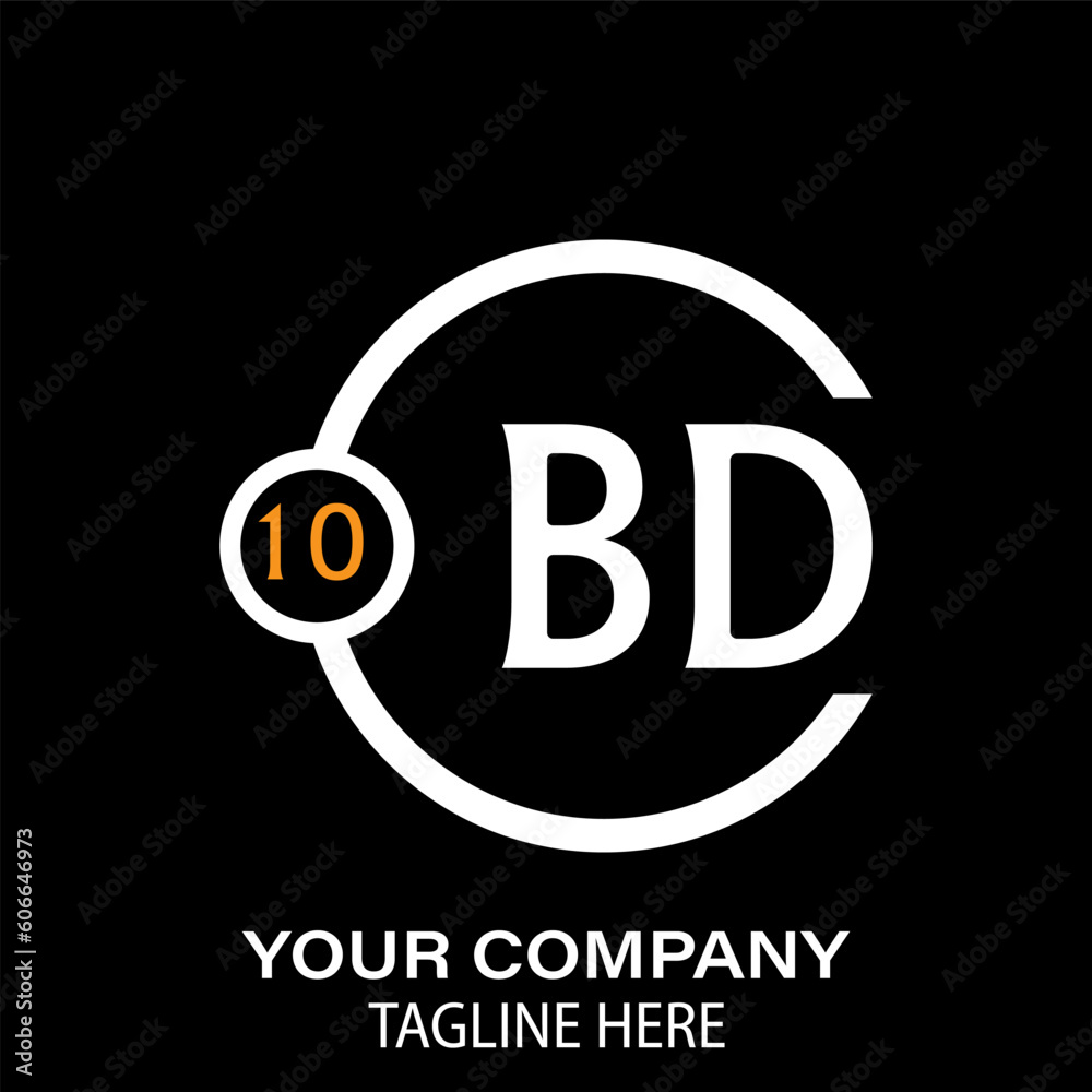Bd Letter Logo design. black background. Bd Letter Logo Circular Concept. Logo circle modern abstract. Bd Letter Logo design. black background. Bd Letter Logo Circular Concept. Logo circle modern abstract.