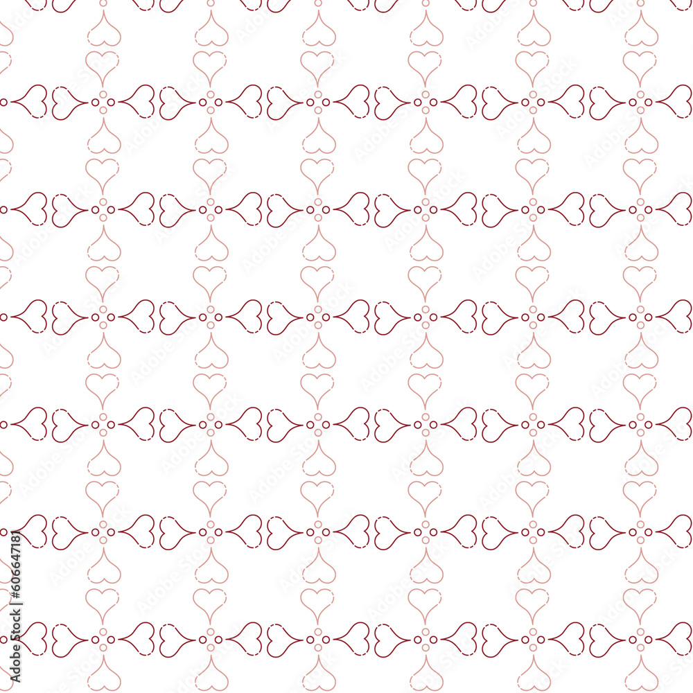 Digital png illustration of rows of red hearts pattern on transparent background