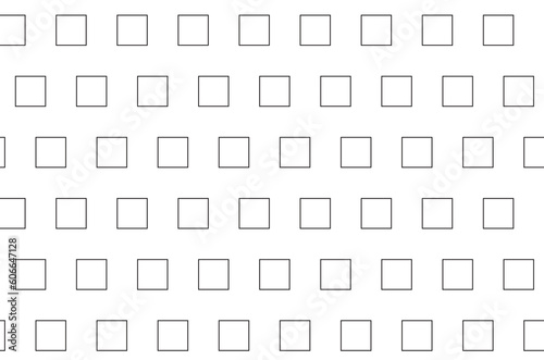 Digital png illustration of rows of black squares pattern on transparent background