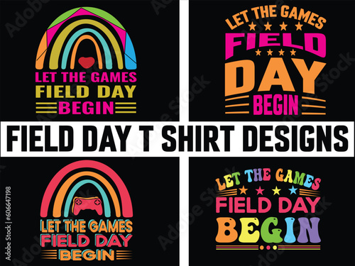 
 Retro Wave, Field Day, Field day let the games begin, Elementary School, Fun Day vector, Teacher Team Shirts, Fun Day, School Teacher vector and Games 