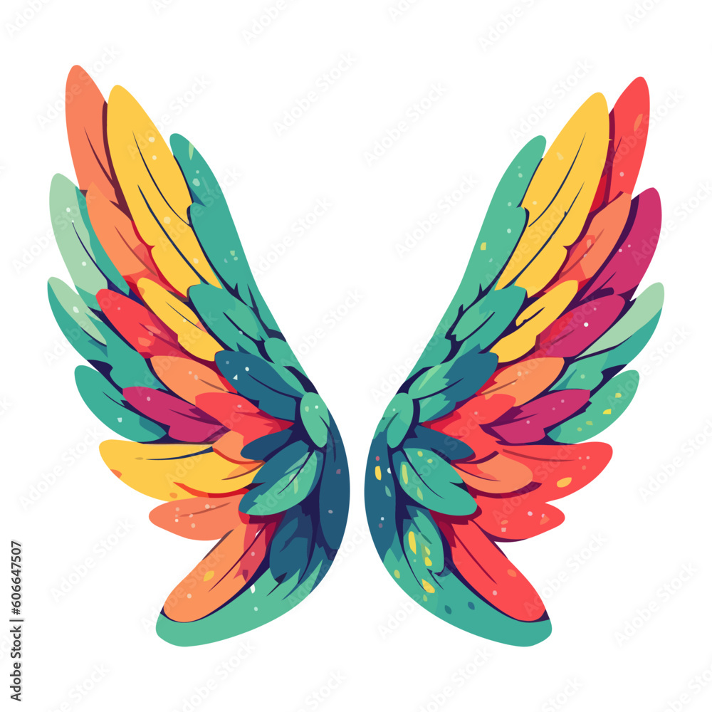 vibrant colored feather wings vibrant colored feather wings