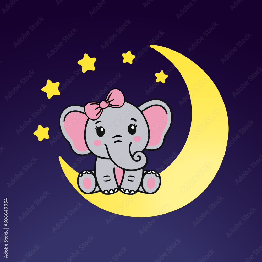 Elephant SVG, Elephant Girl svg, Baby Elephant SVG, Elephant, Cute baby