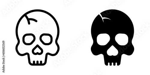 Skull icon. sign for mobile concept and web design. vector illustration
