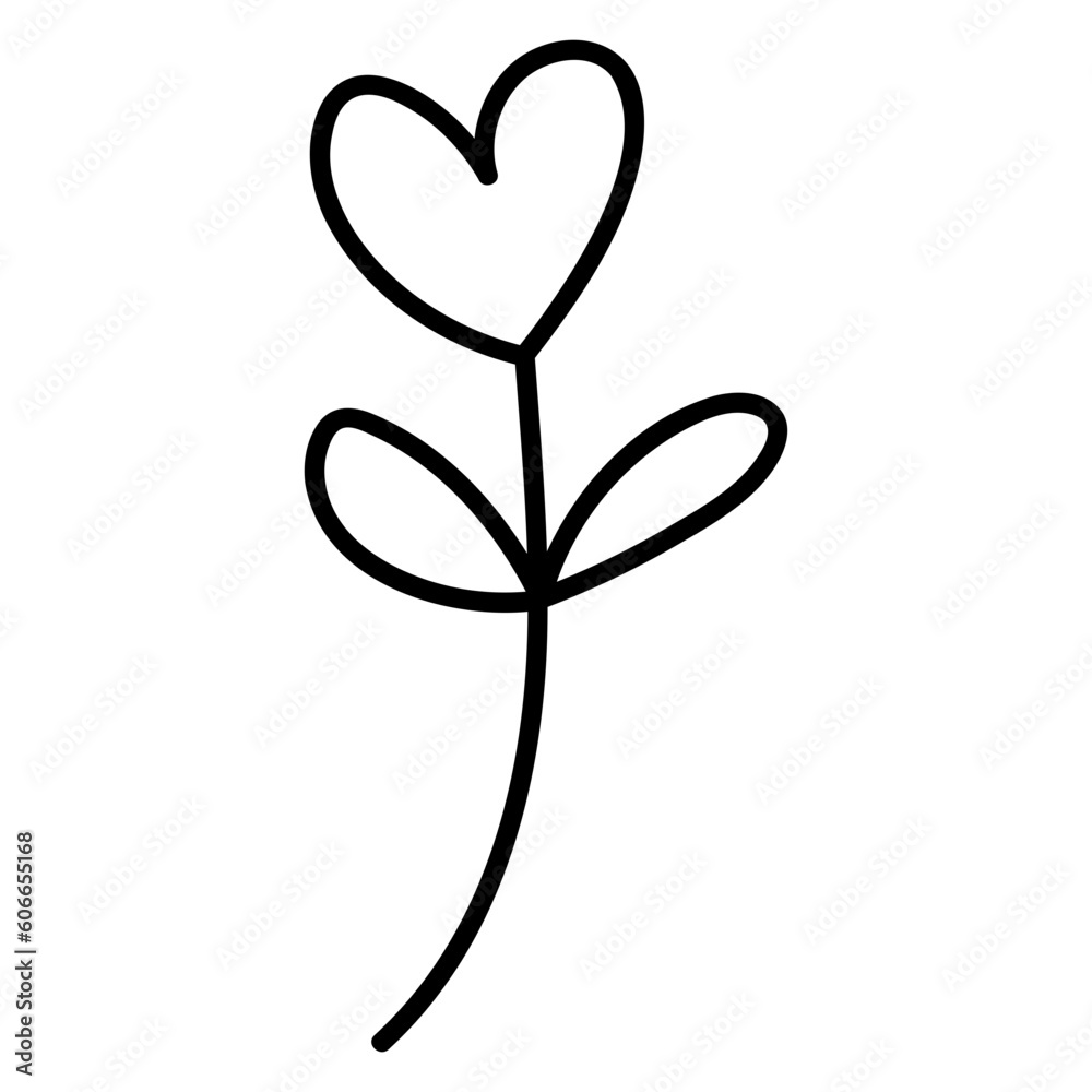 flower doodle element