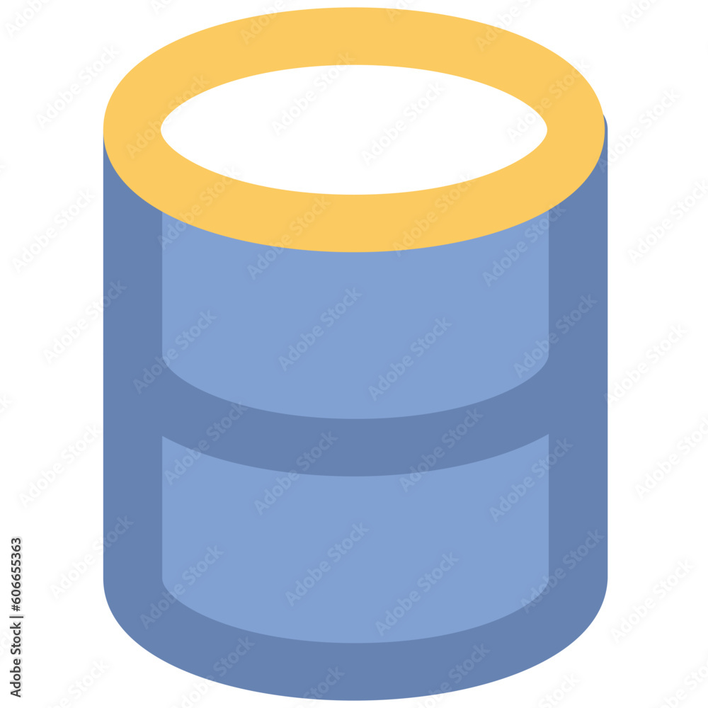 Oil container, icon design of concrete drum Oil container, icon design of concrete drum