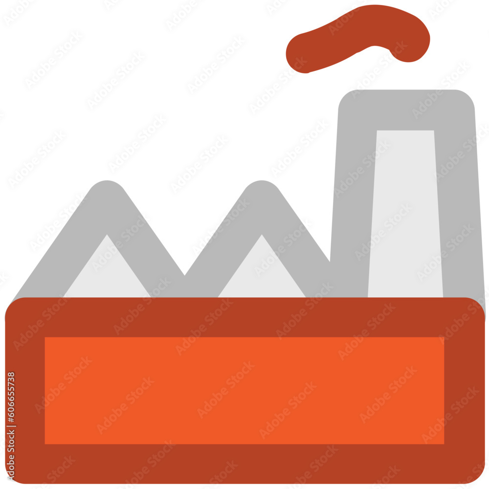 Check out icon vector of industry, manufacturing plant Check out icon vector of industry, manufacturing plant