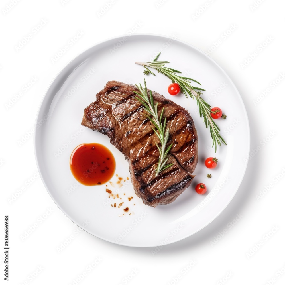 Grilled meat portion. Grilled meat portion.