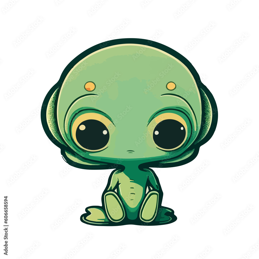 Fototapeta premium Alien kawaii Comic Artstyle Illustration