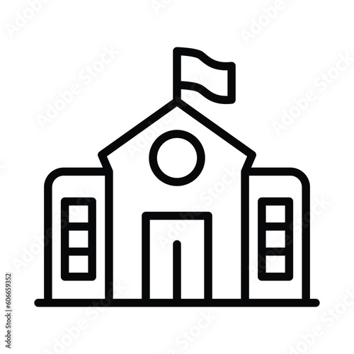 High school vector icon