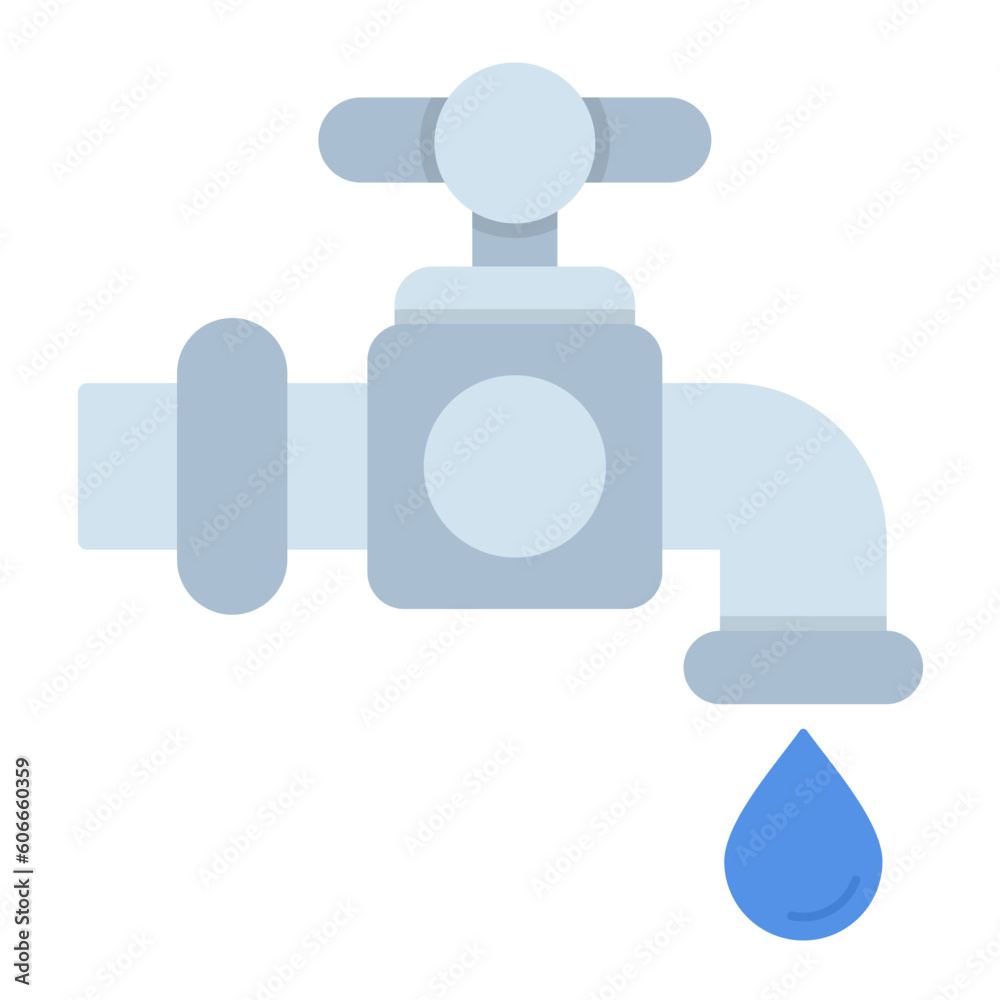 Water Tap Flat Icon