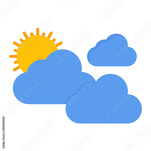 Cloudy Weather Flat Icon