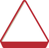 赤い三角形の3Dフレーム、シンプルなベクターイラスト素材