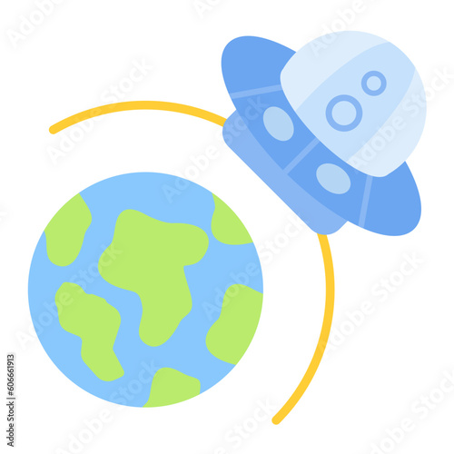 UFO Earth Icon