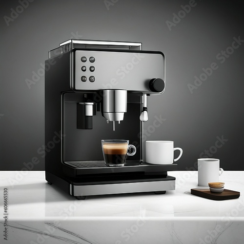 Coffee maker machine digital 3d ai generated art