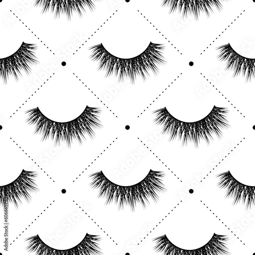 Lashes seamless vector pattern