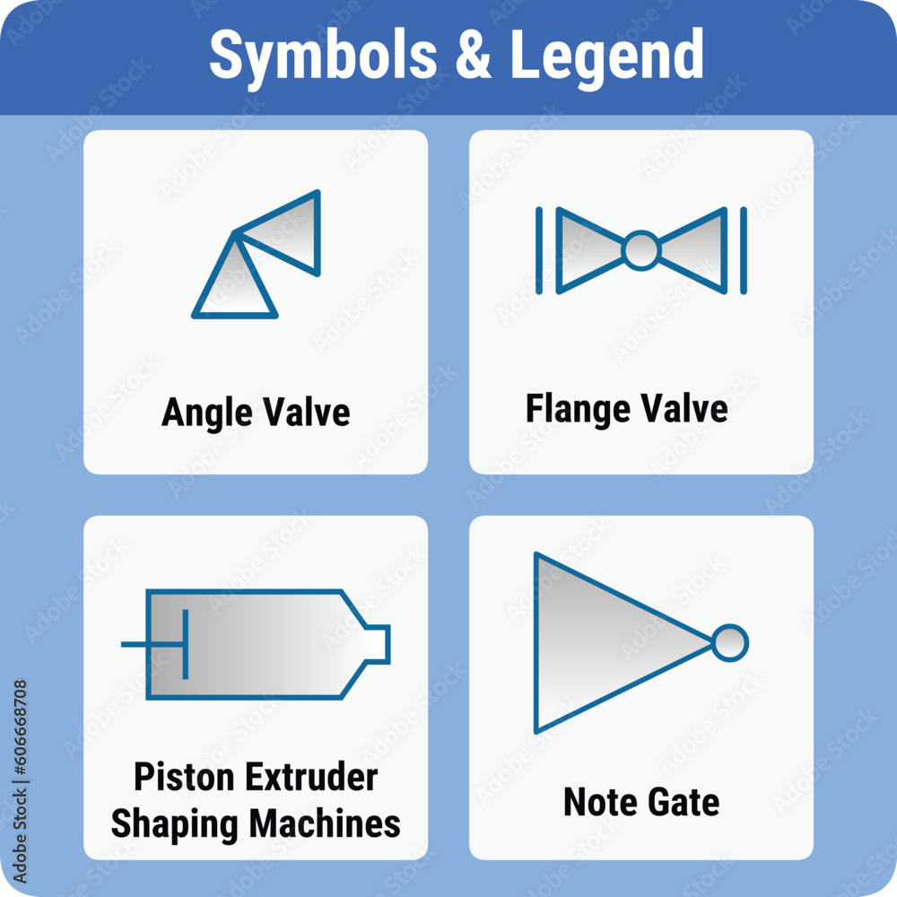 Vector Illustration for PID Symbols Legends Vector Illustration for PID Symbols Legends