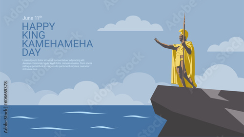 king kamehameha day banner template