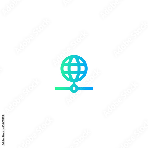 worldwide icon vector graphic with colors