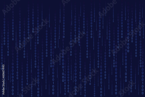 Matrix style binary code digital number background vector