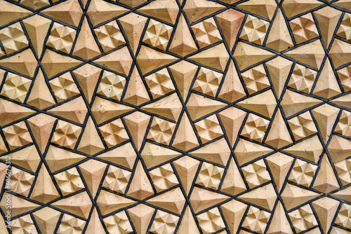 Xinjiang ethnic style triangular pattern wall design