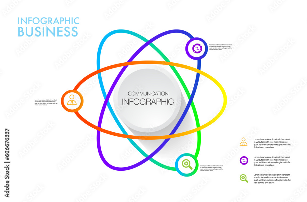 Infographic template for technology and business with 3 options Infographic template for technology and business with 3 options