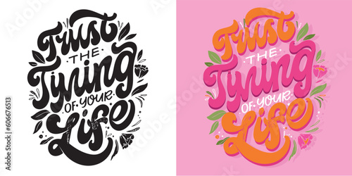 Cute hand drawn doodle lettering art. Lettering postcard  t-shirt design  tee print  mug print.