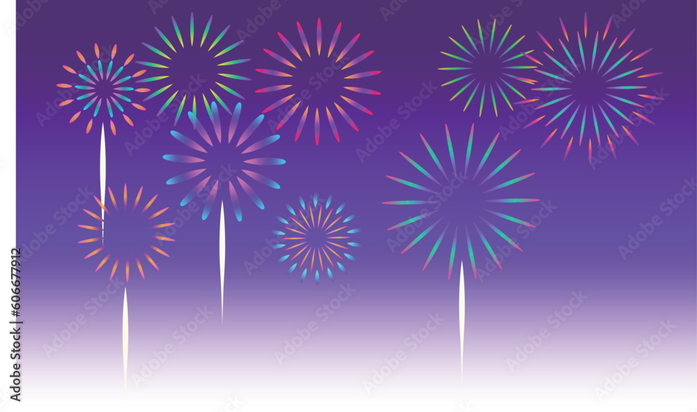 夜空に打ち上げられる花火 夜空に打ち上げられる花火