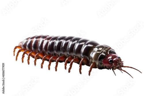 Fotografering centipede on a transparant background, PNG, Generative Ai