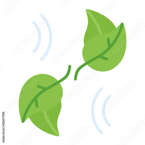 Leaf Fluttering in Wind Icon