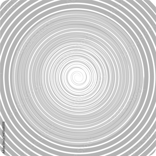 Digital Abstract Painting Black and White Twilight Zone Spiral Vortex Background