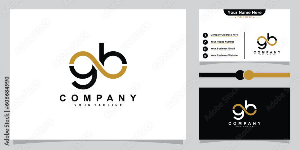 Sticker Plakat GB, BG , G and B Abstract Letters Logo Monogram
