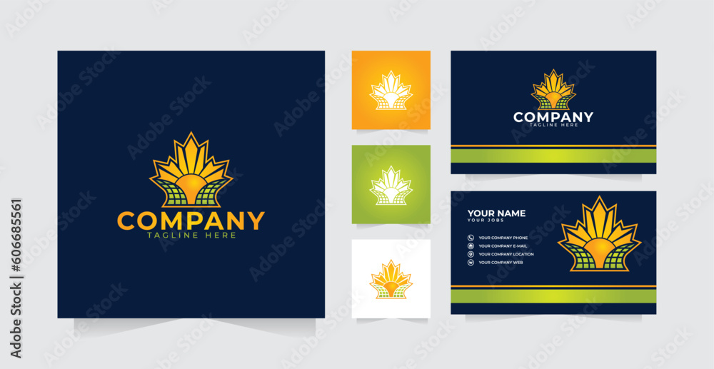 Canada solar panel Logo vector Template Canada solar panel Logo vector Template
