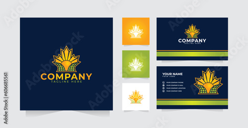 Canada solar panel Logo vector Template