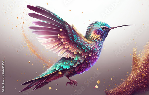 fantasy art of hummingbird , Generative ai