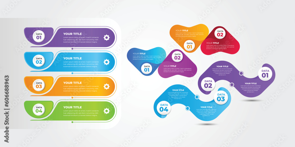 Presentation business Infographic design template with four steps