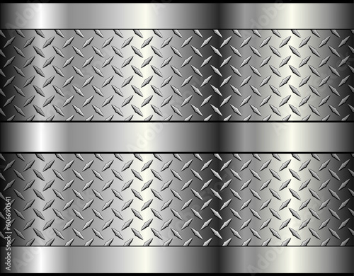 Silver grey 3D metal background with  diamond metallic pattern